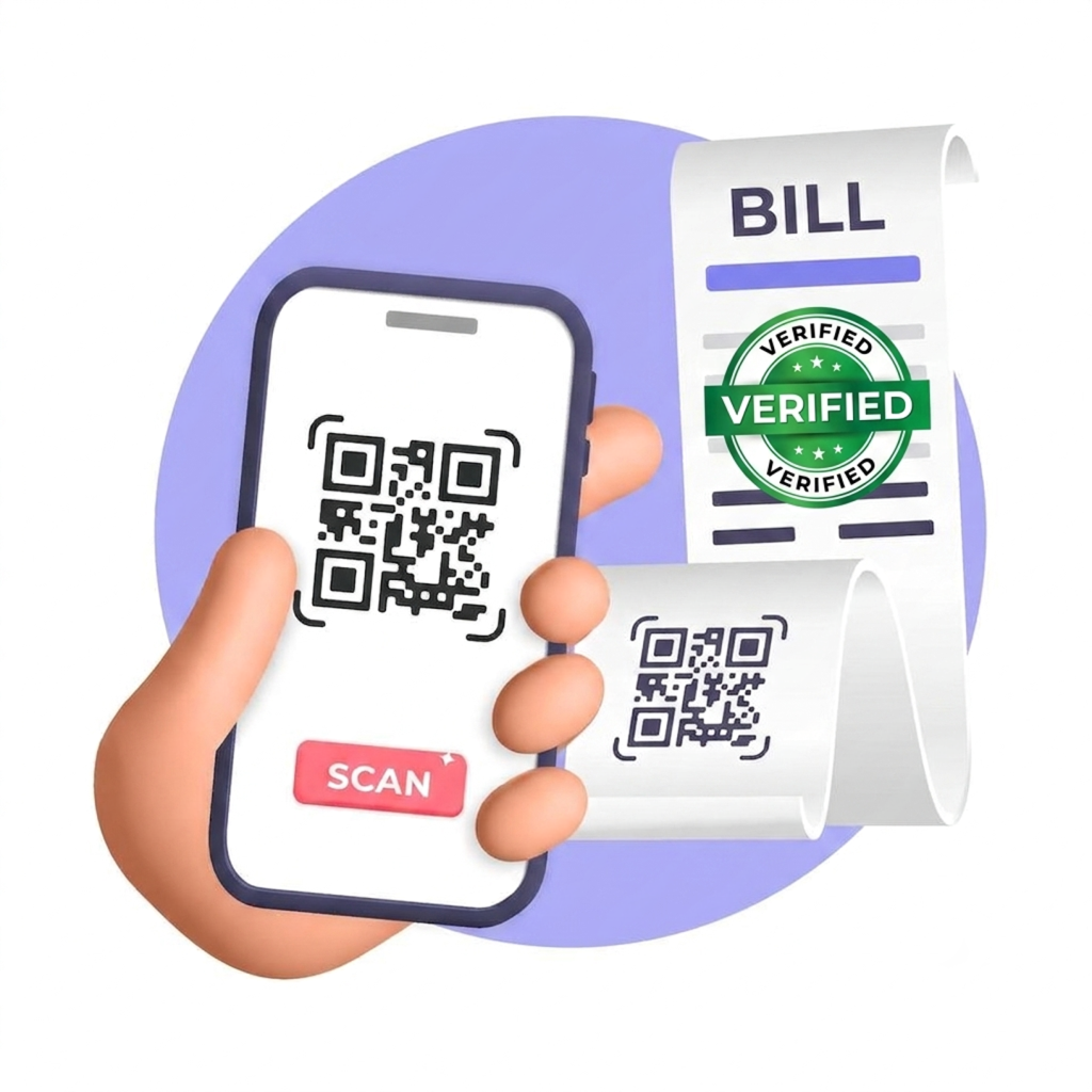 Secure invoice with QR verification